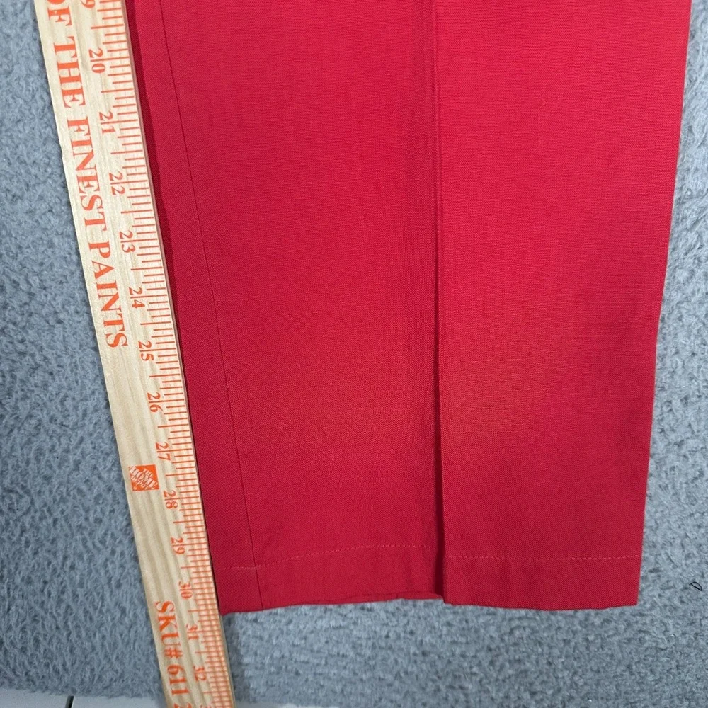 Isaia Napoli‎ Pants Mens 54R 35x31 Red Cotton Casual Flat Front Chino Trousers